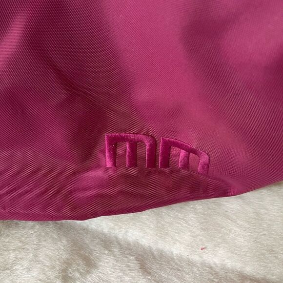 Maggie Matter extra large dark pink Nylon sling back shoulder bag ,bla… - Picture 7 of 12